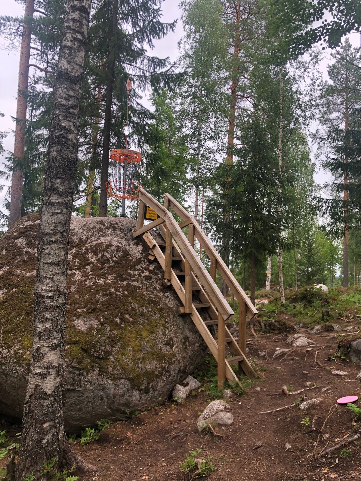 Elevated basket hole 15.