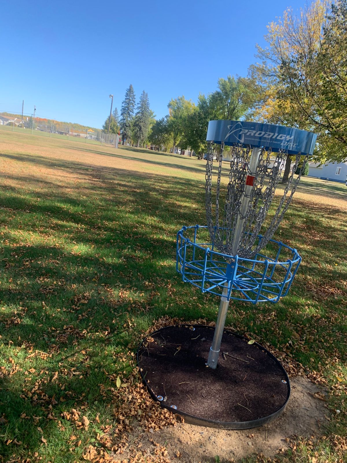 Hole 3 pin looking back towards the tee pad.