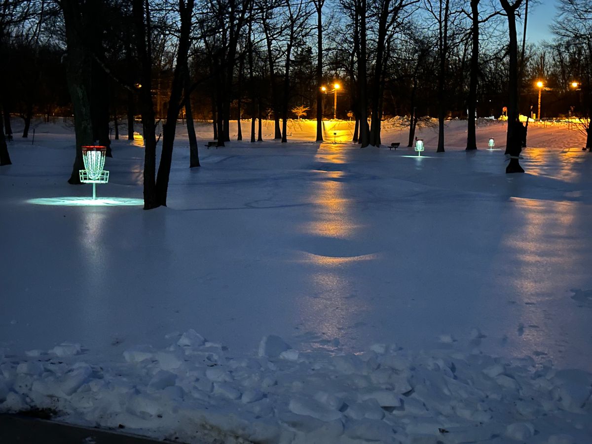 Glow on a snowy evening