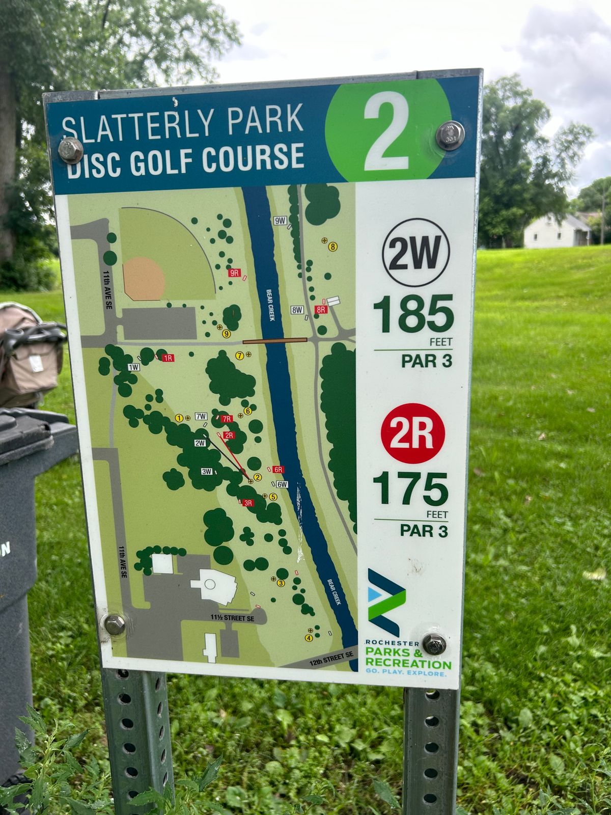 Hole 2 signage