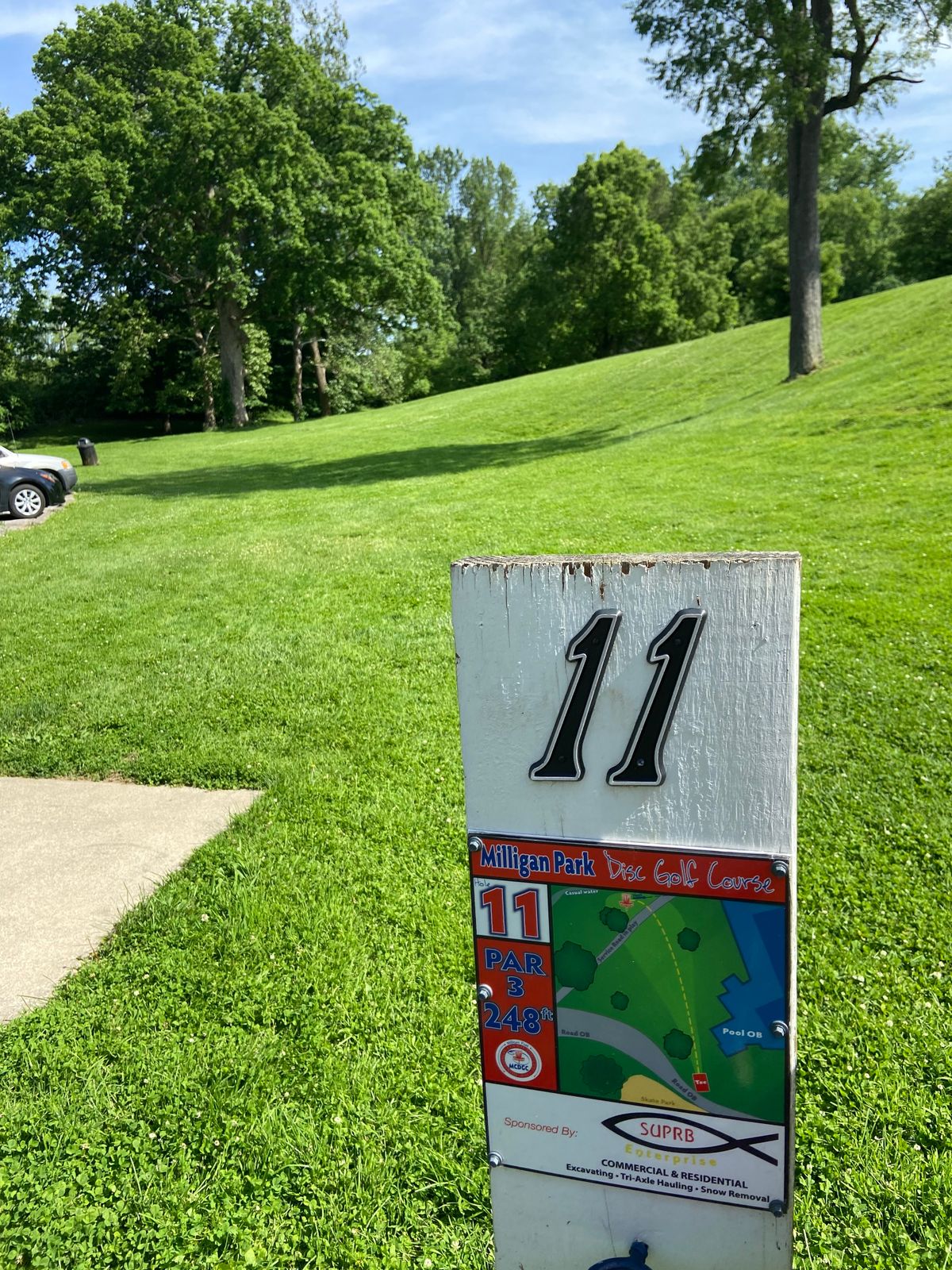 Tee PAF on 11 by the pool