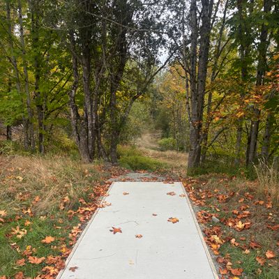 Blue tee pad hole 1