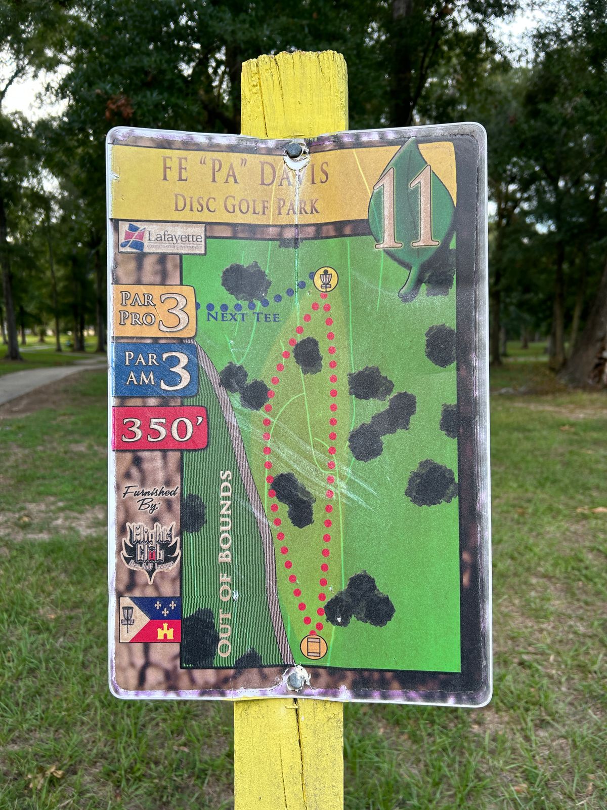 Hole 11 Tee Sign
