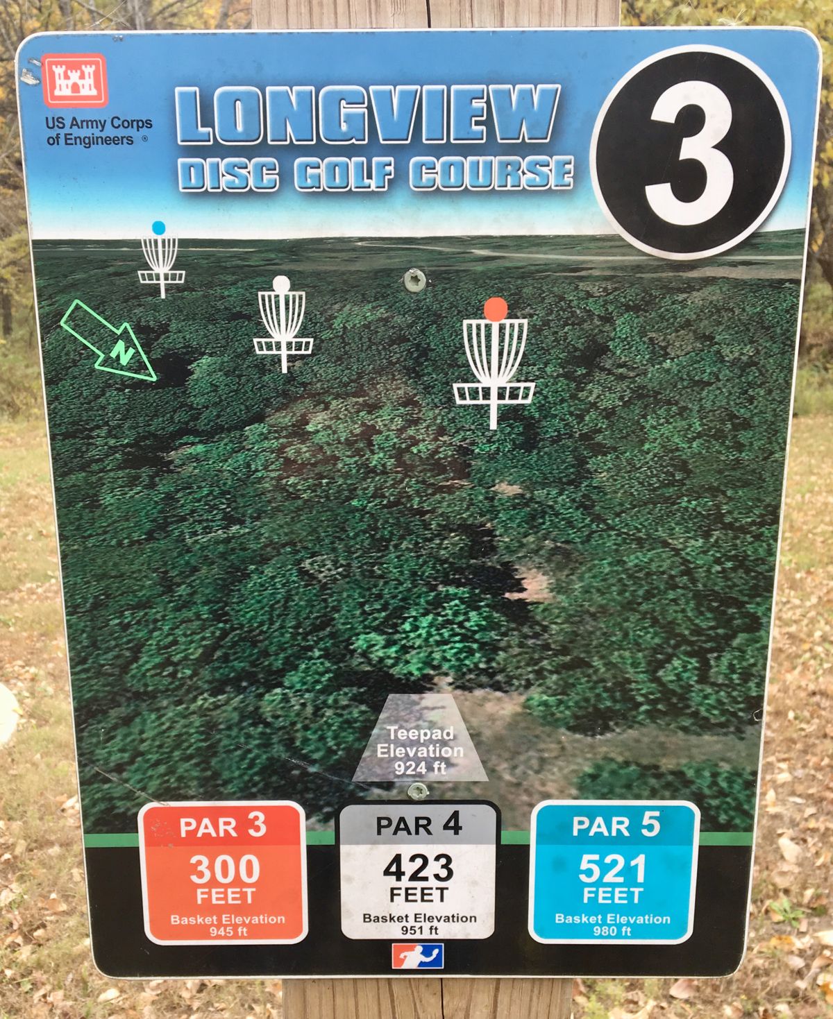 Hole 3 Tee Sign
