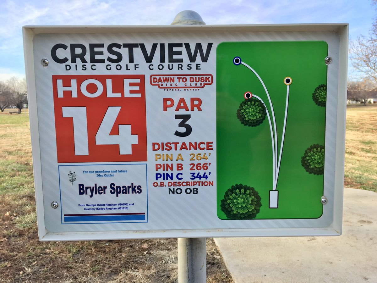 Hole 14 Tee Sign
