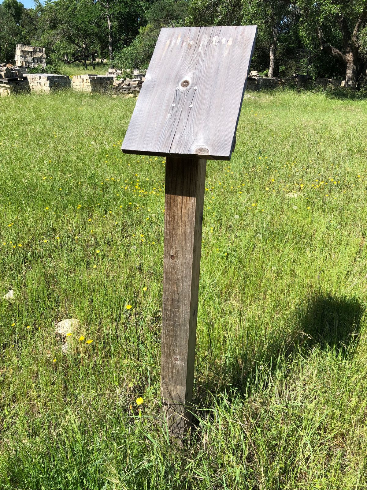 Sign post. No signage.