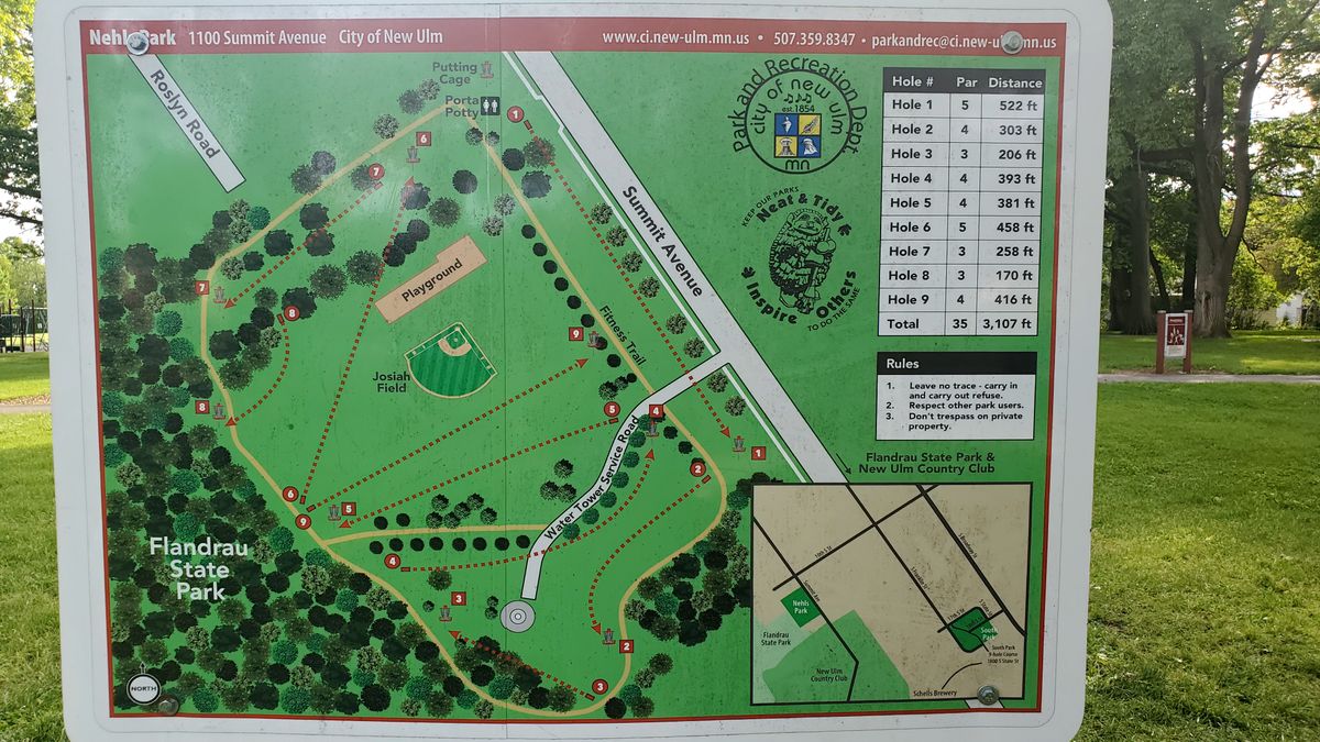 Course map by hole #1
