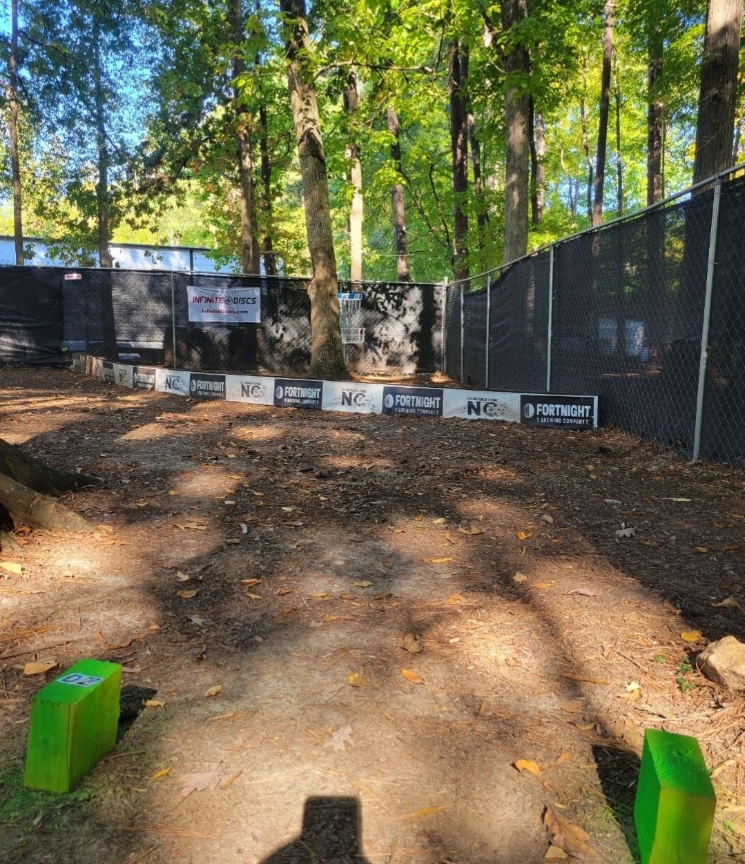 Hole 9 drop zone markers