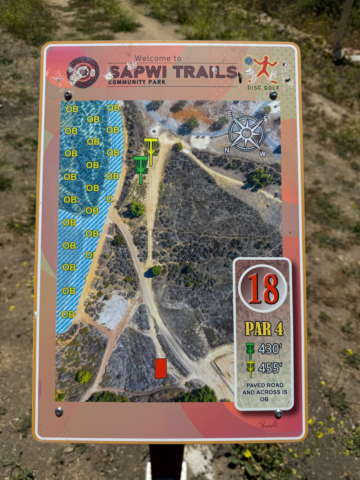 Sign hole 18