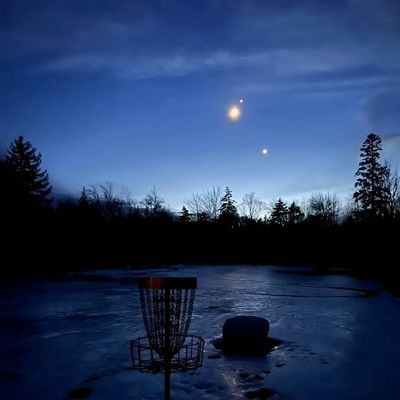 Venus, Jupiter and the Moon