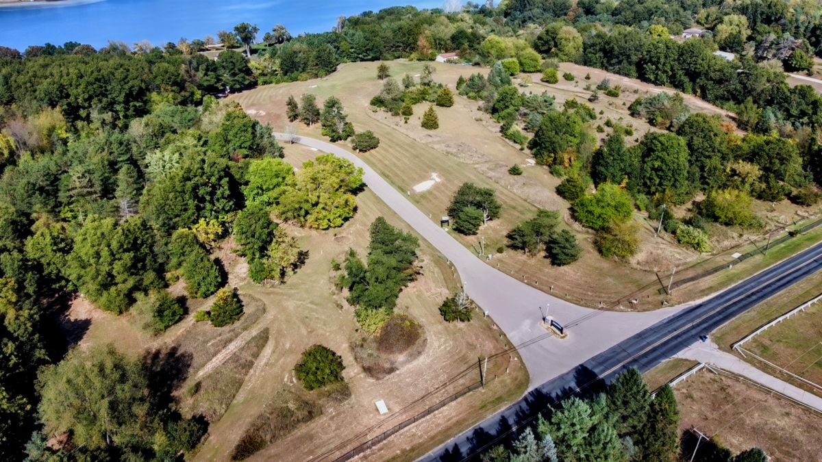 Entrance aerial view
