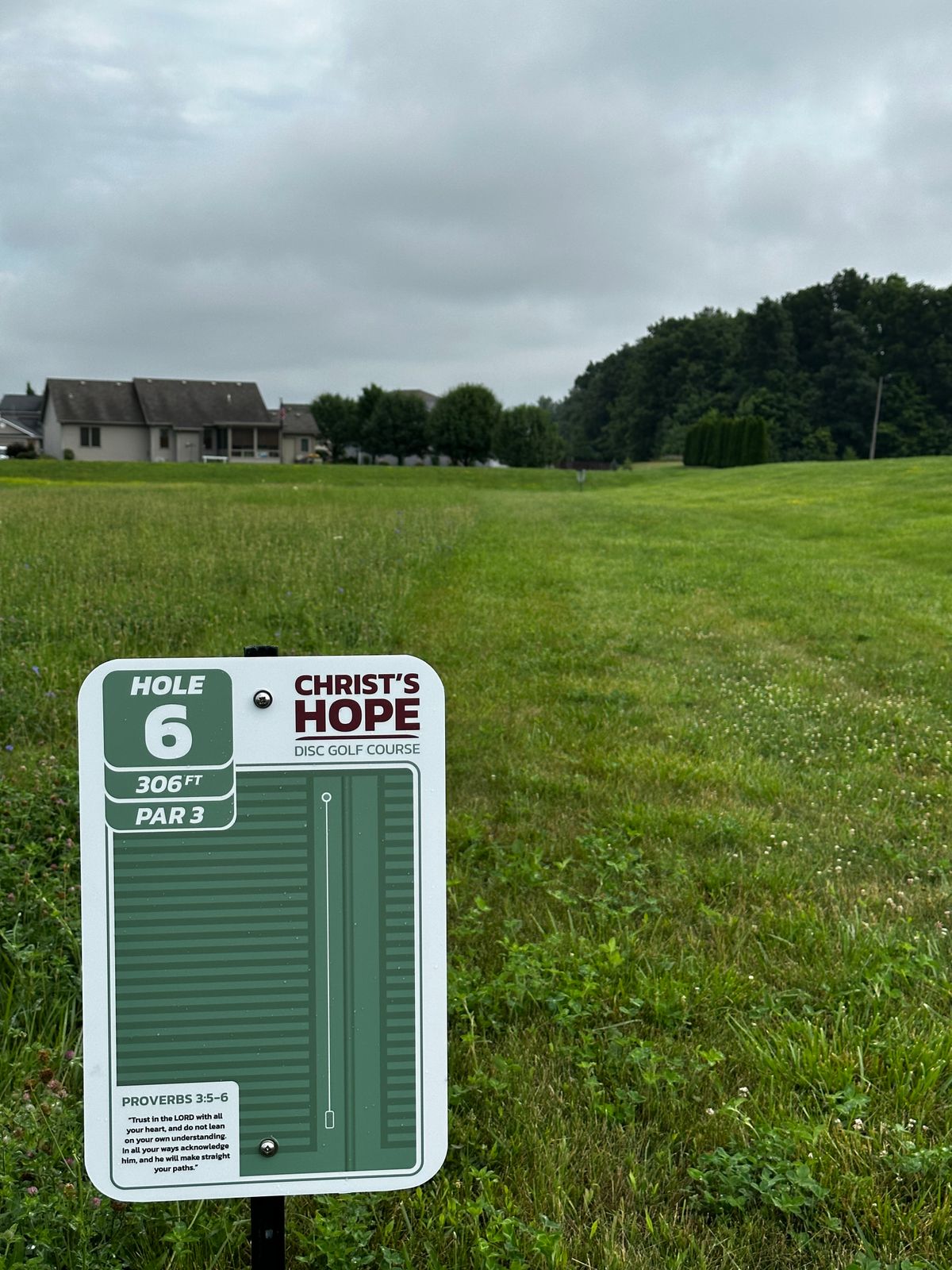 Hole 6 - 306 ft. Par 3. Straight shot.