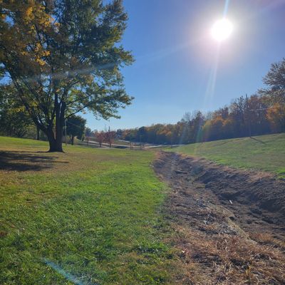 Hole 2 follows the ditch