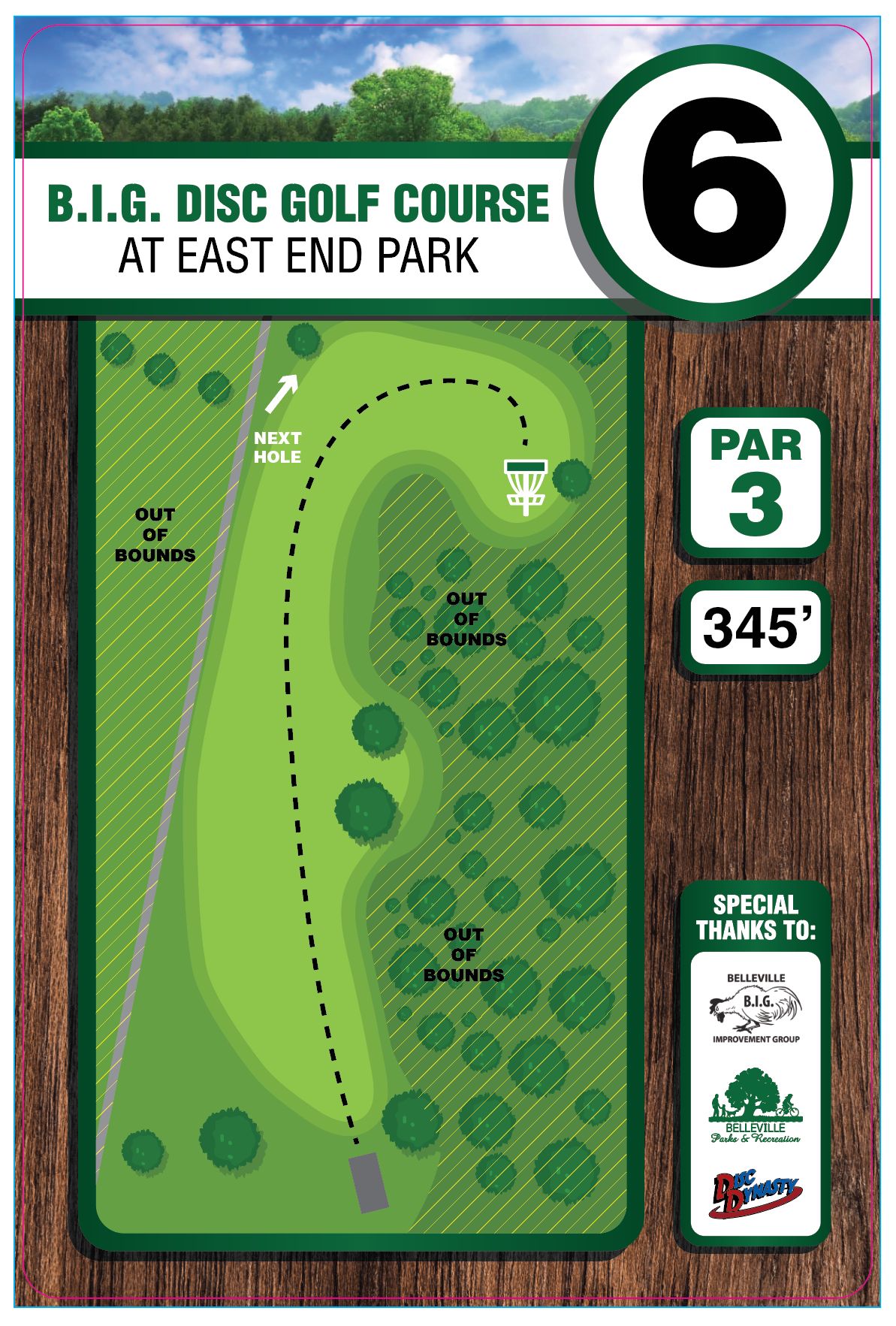 Hole 6 Sign