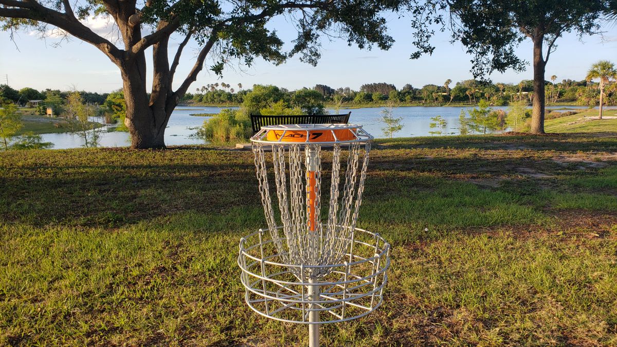 Practice tee off parking lot...