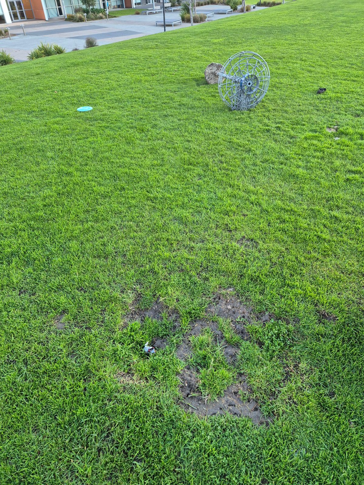 Hole 5 has been removed.
Tee marker gone as well. Being moved?