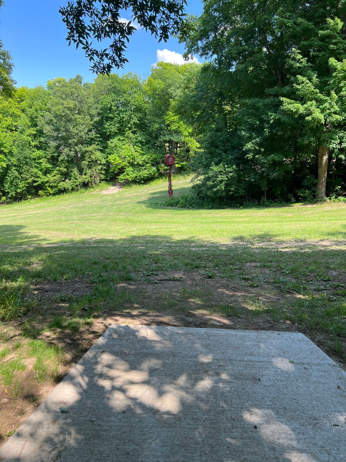 Hole 16 from tee pad.