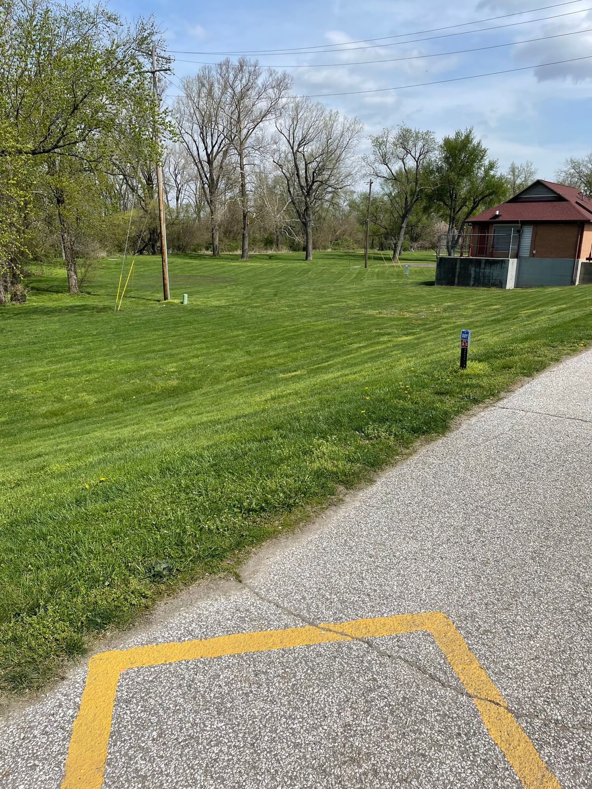 Hole 8 short tee on levee