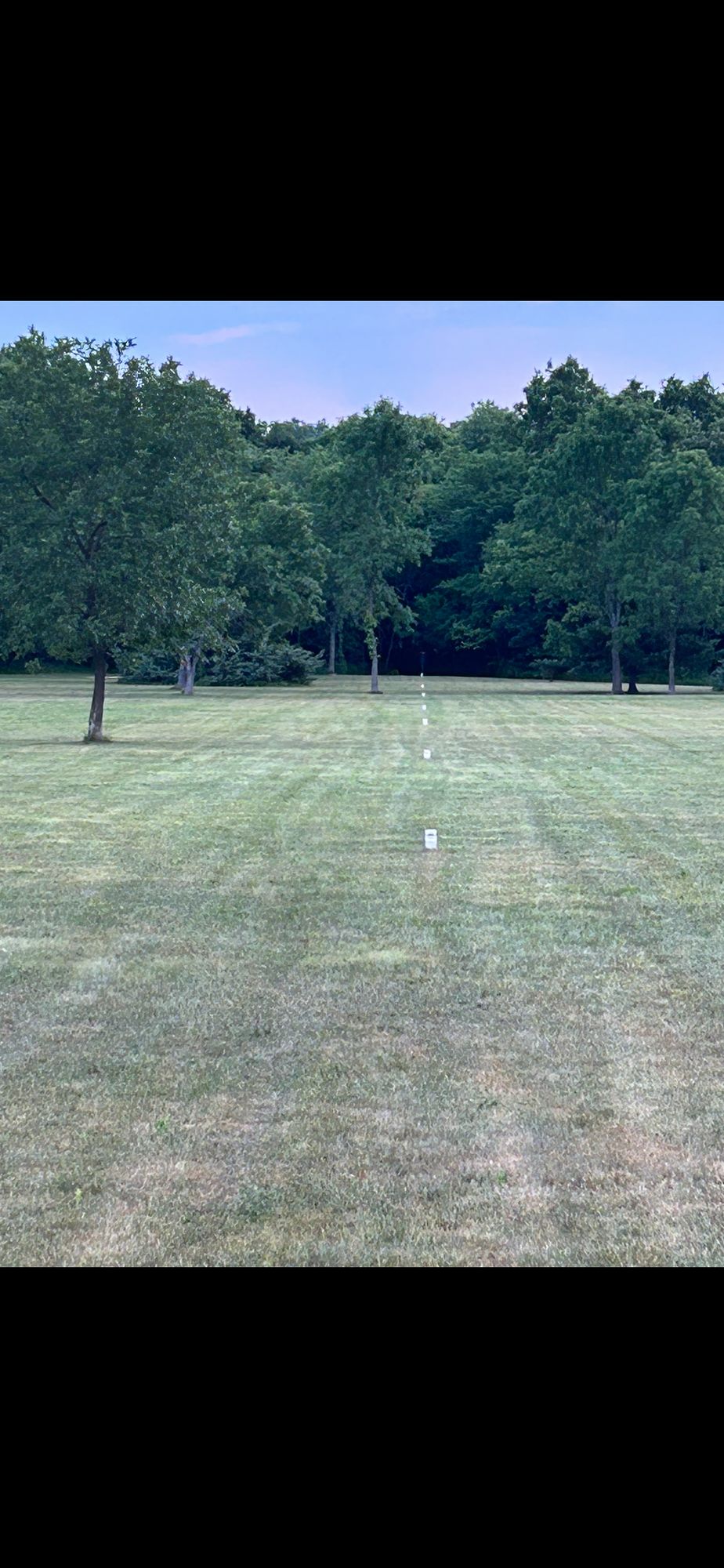 Hole #2 Distance markers every 100' down the entire fairway