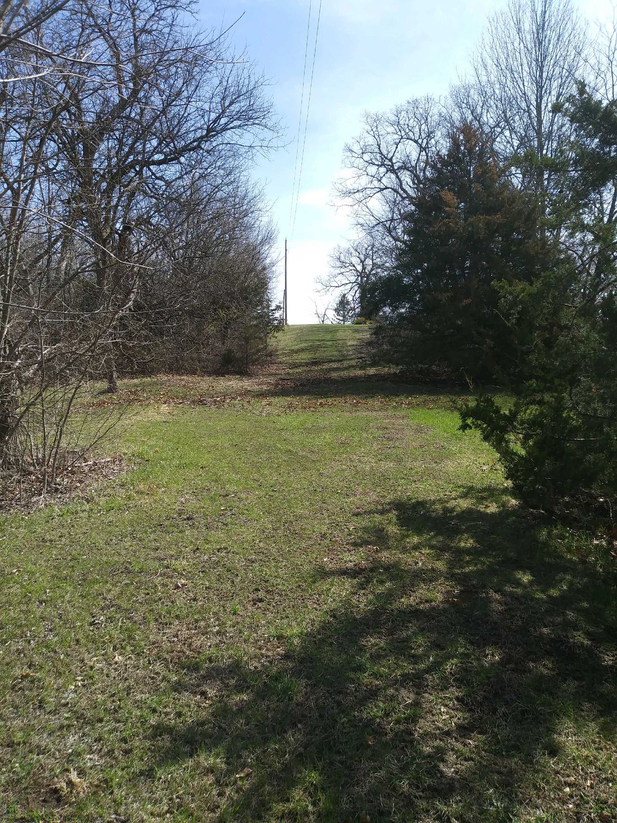 Hole #2 teepad, steep incline
