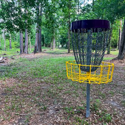 Hole 1 looking back at the tee pad