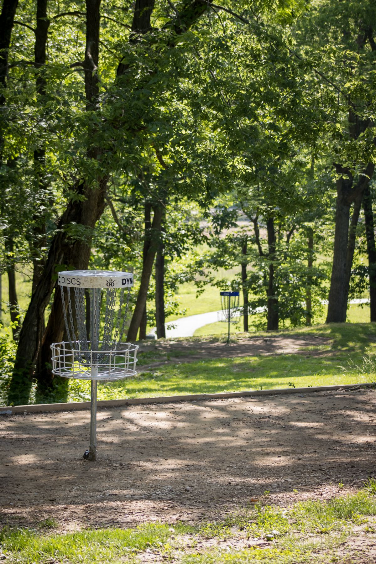 Practice basket and hole 18 long