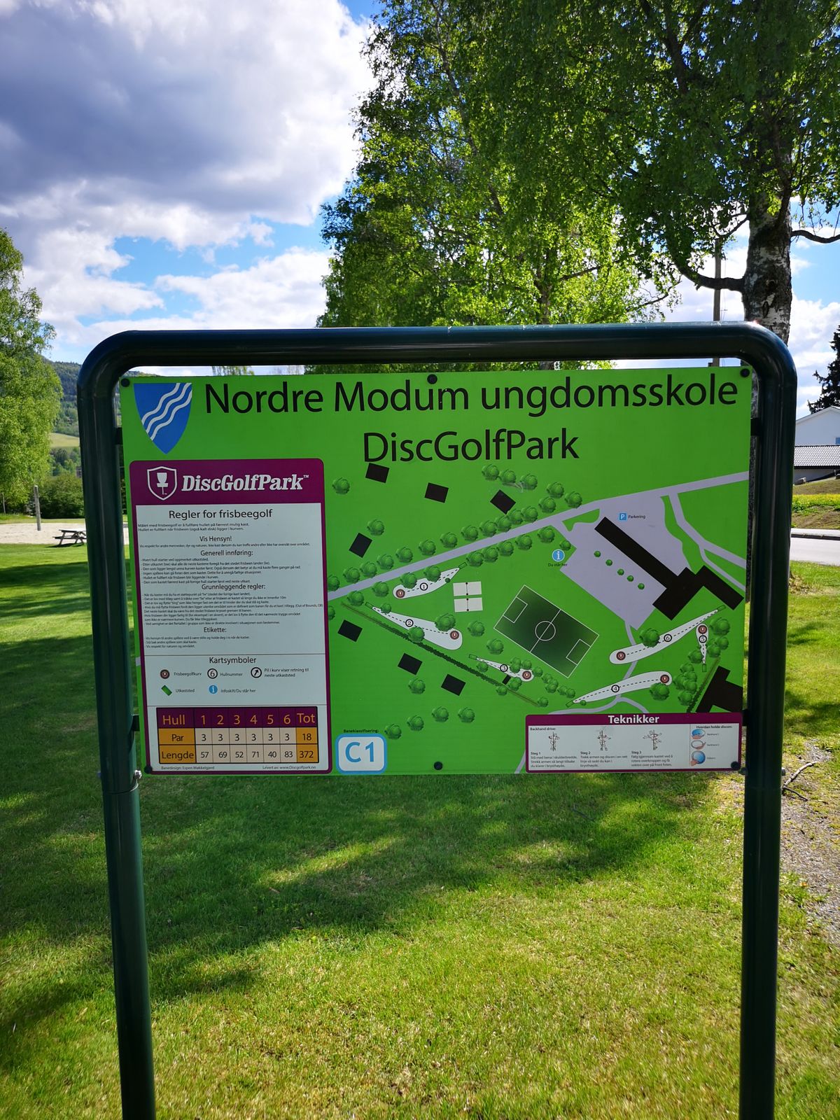 Banekart. Fremsiden av skolen