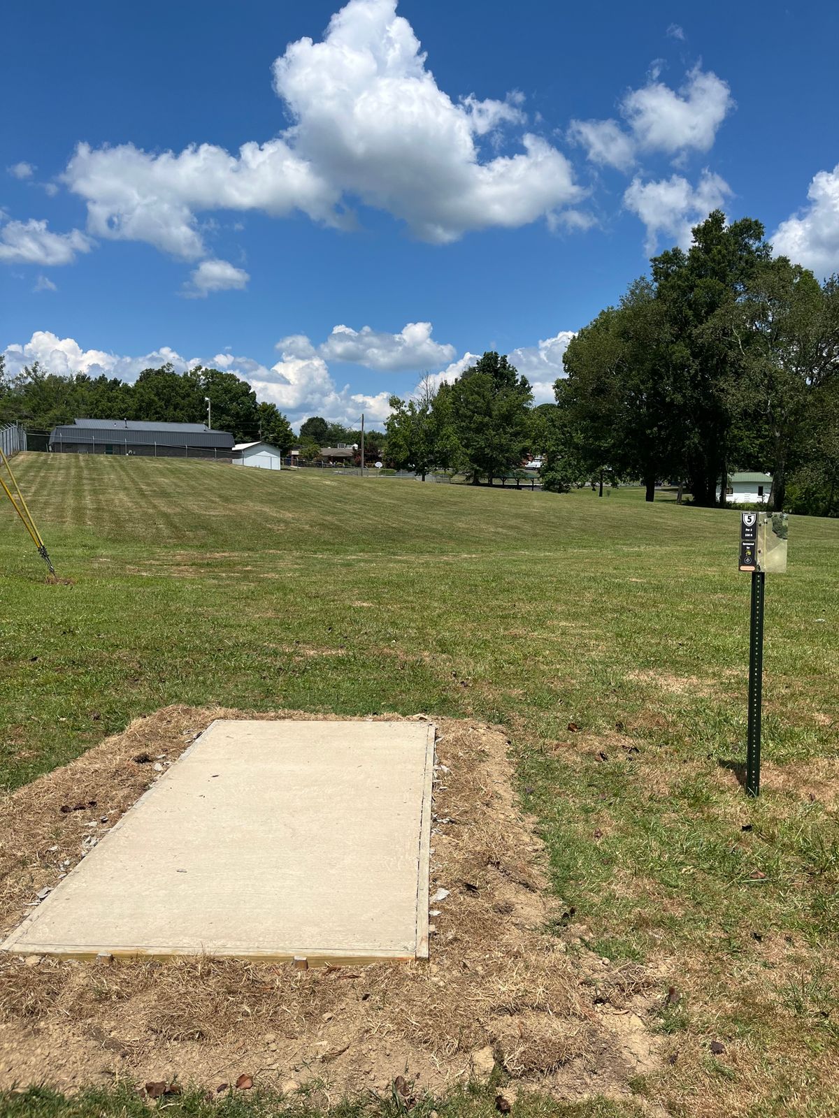 Hole five’s tee