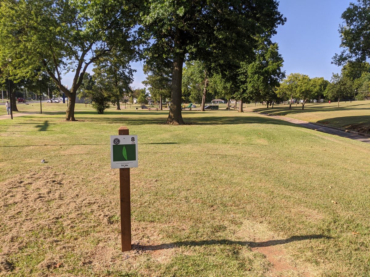 Hole 8 tee (hole is back to the left closeish to the road)