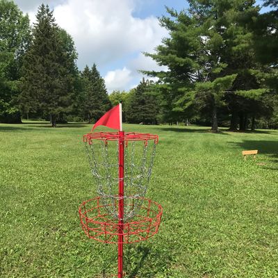 Portable baskets - some putts slip, but they’re way better than they look!