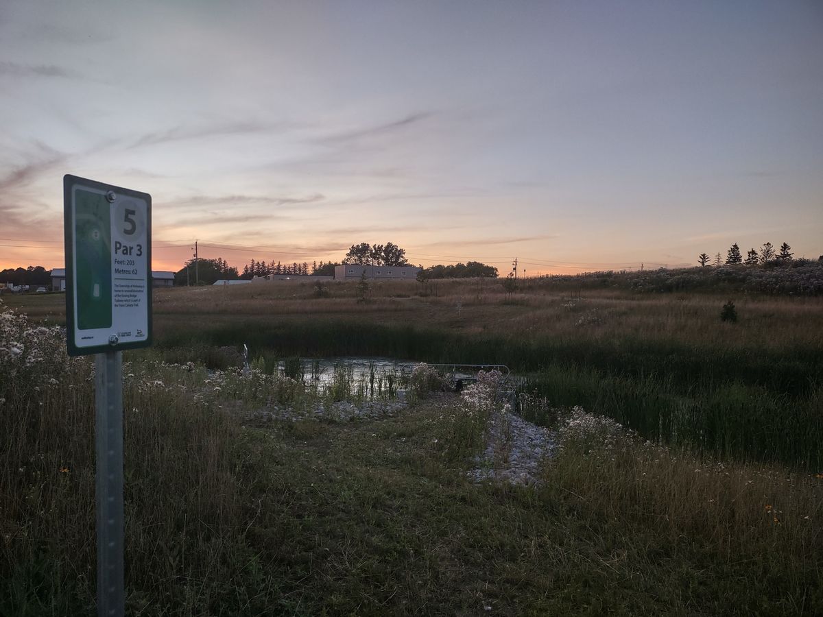 Course shines at dusk...