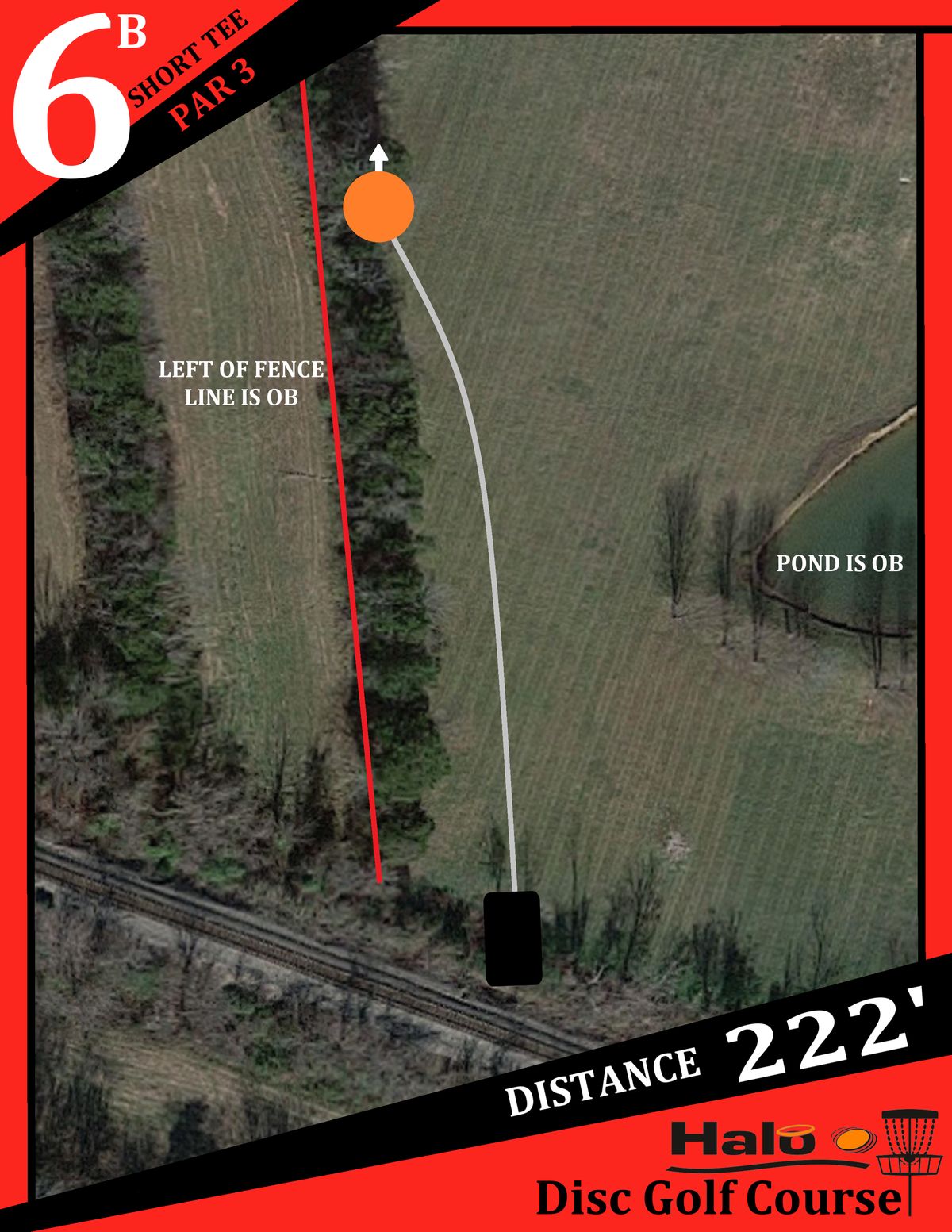 Hole 6 Short Tee Sign