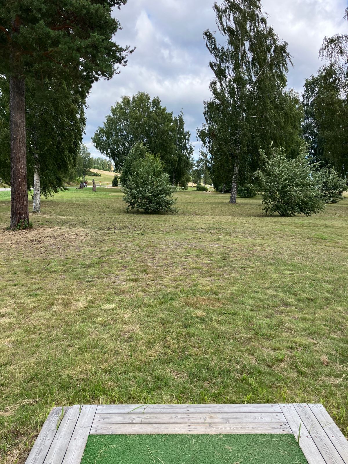 Hål 18, Fairway mot korg