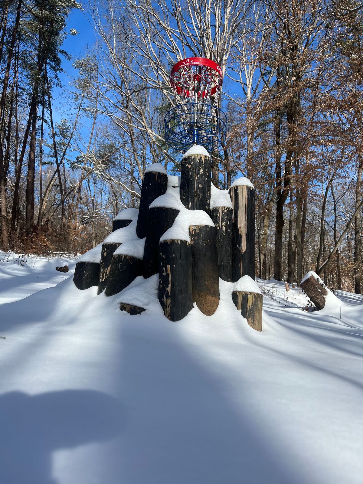 A snow capped Devil’s post-pile