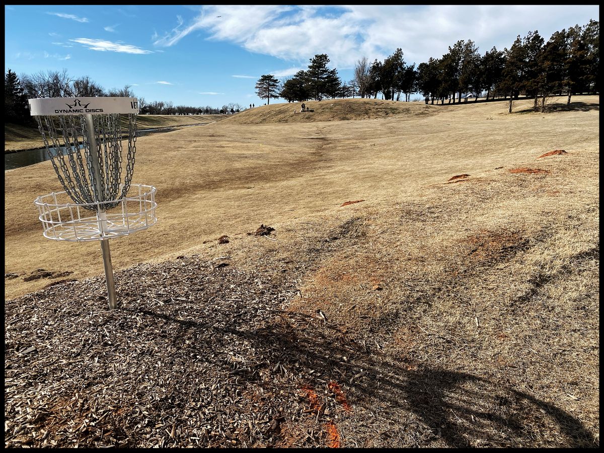 #10 green looking back at Tee on top of the hill.