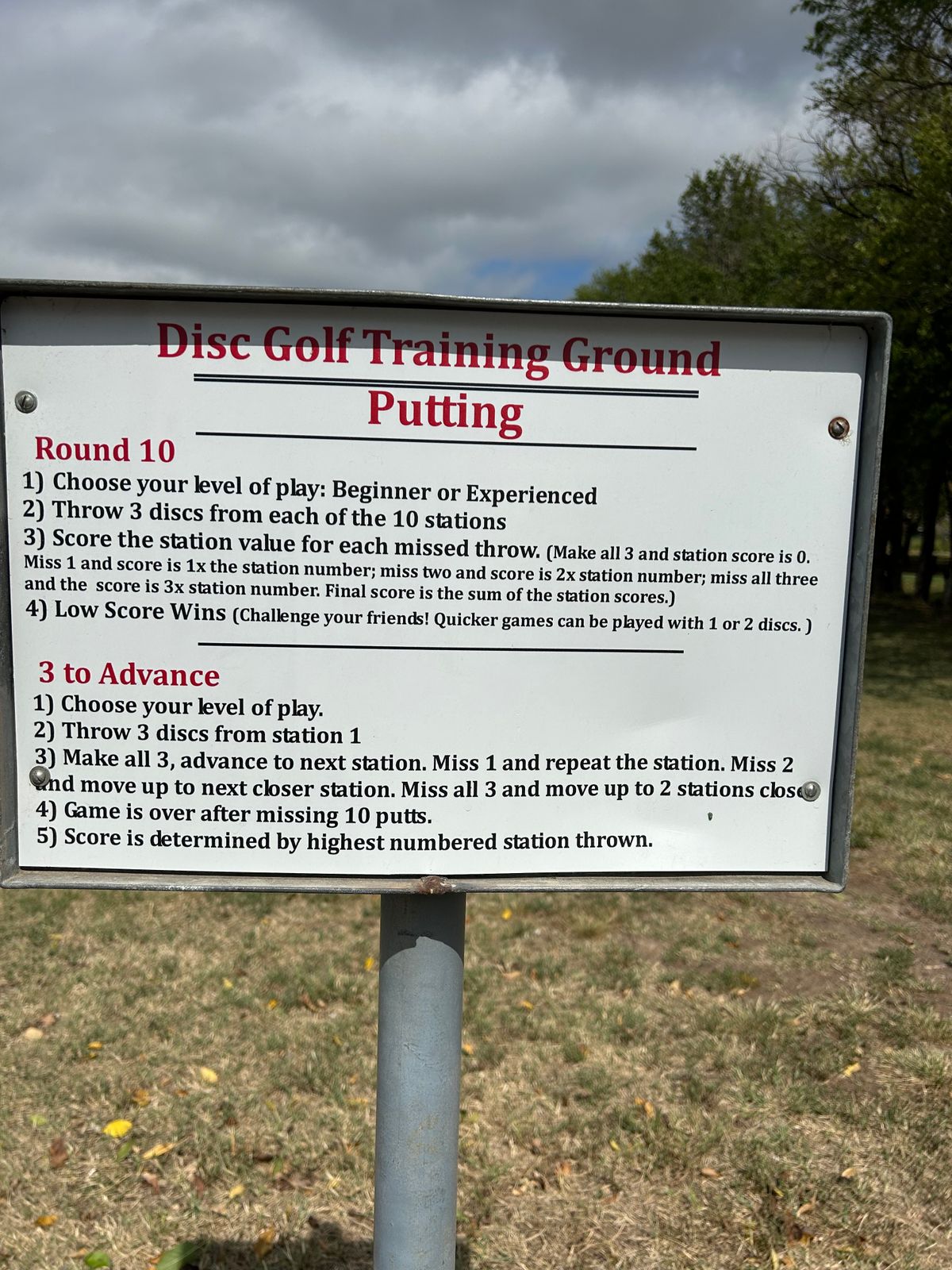 Practice putting challenge rules.