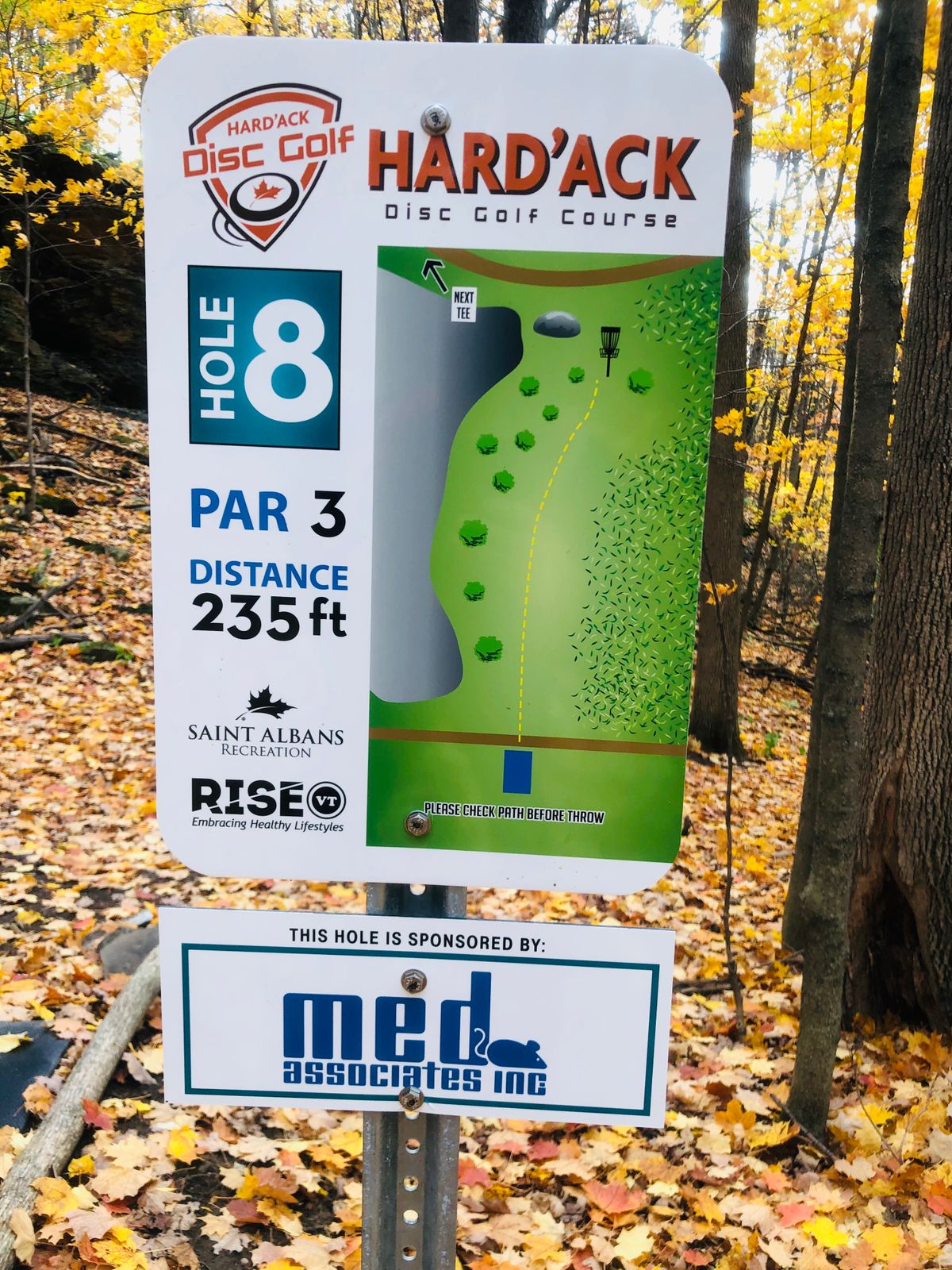Hole 8 signage
