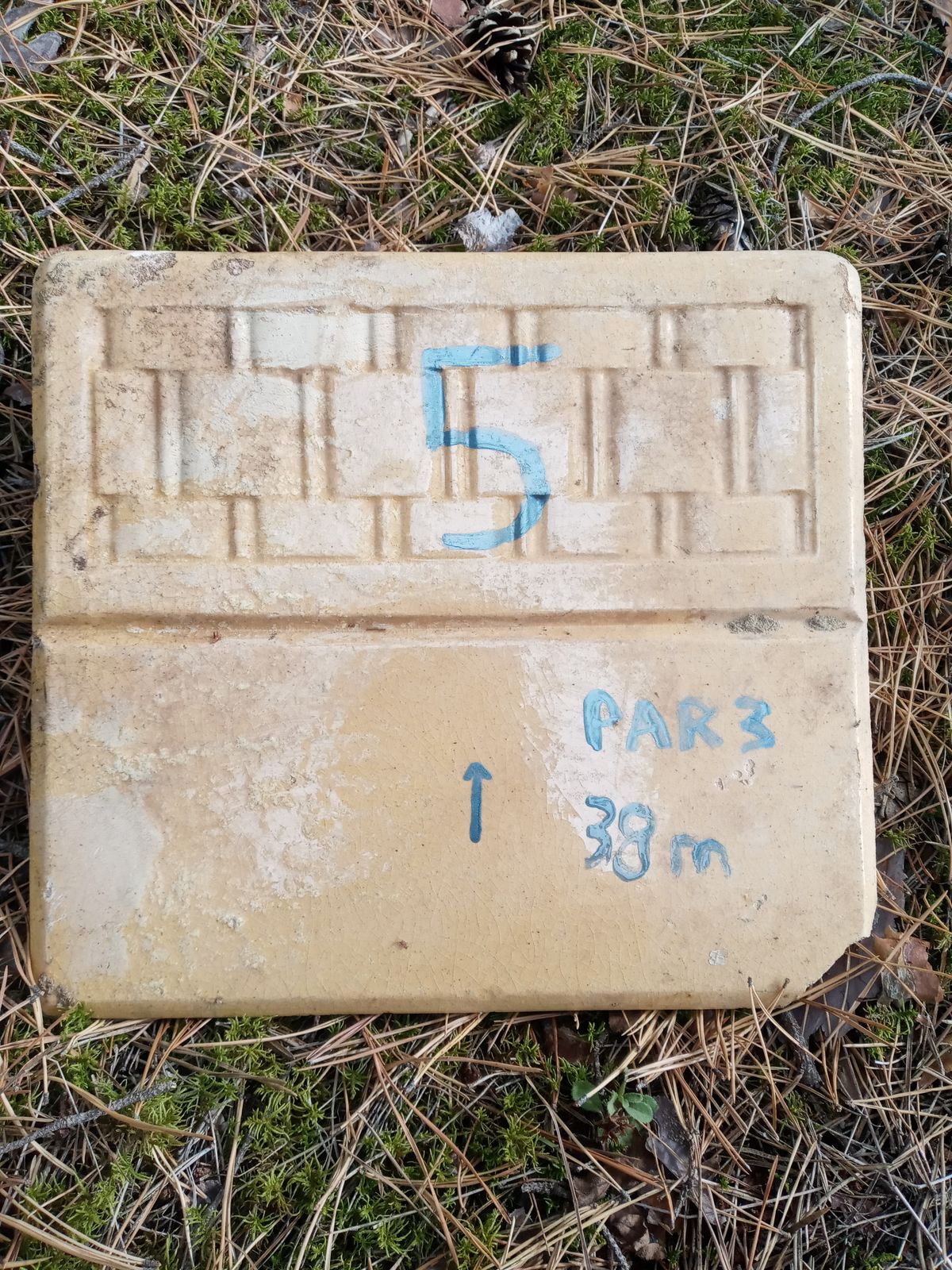 Hole 5 Tee Sign