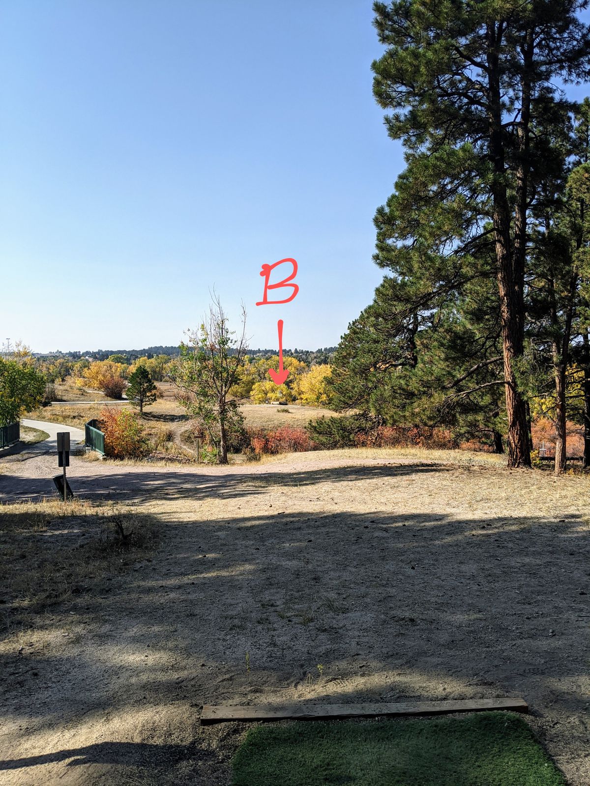 Red pin placement. Elevated pin box.