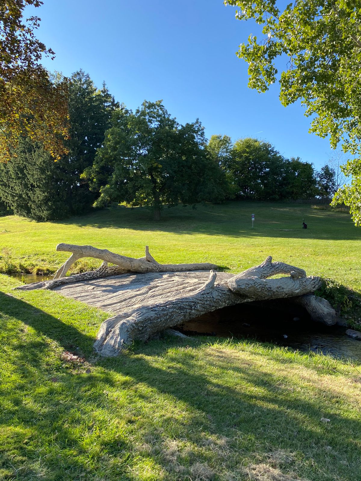The park has cool concrete sculptures throughout.