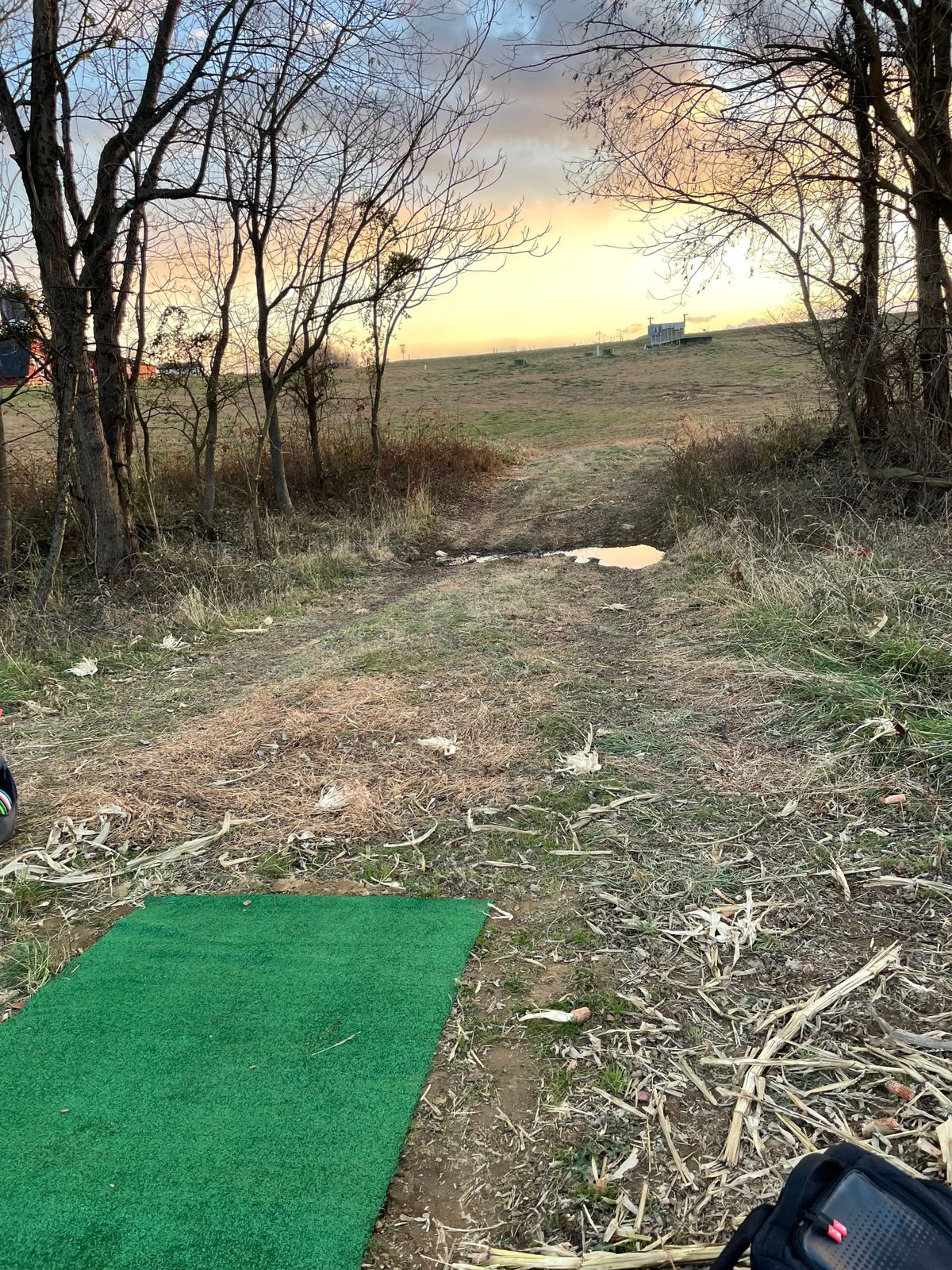 Hole 7 uphill basket left