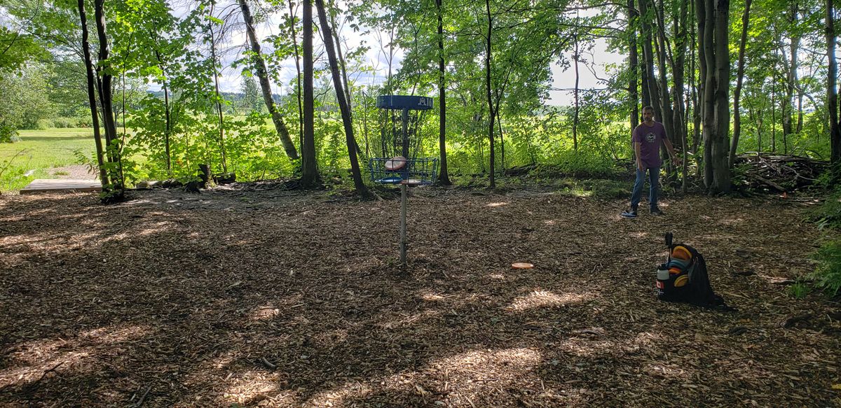 Fresh woodchips on Circle #16. 