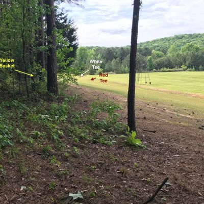 Hole 9 basket to tee