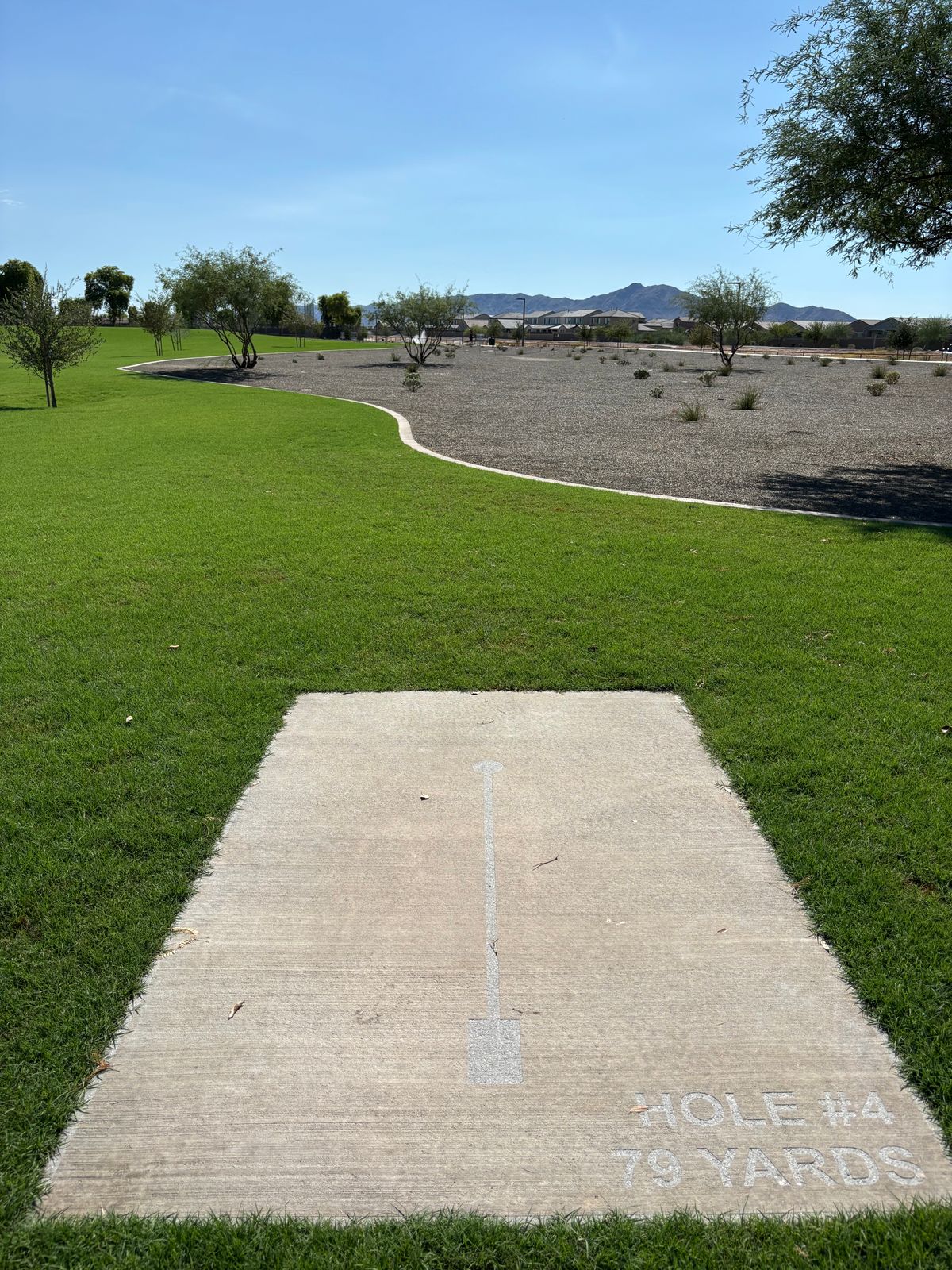 Island. Stay in rock to be fair. Sidewalk, Grass boarder & beyond OB