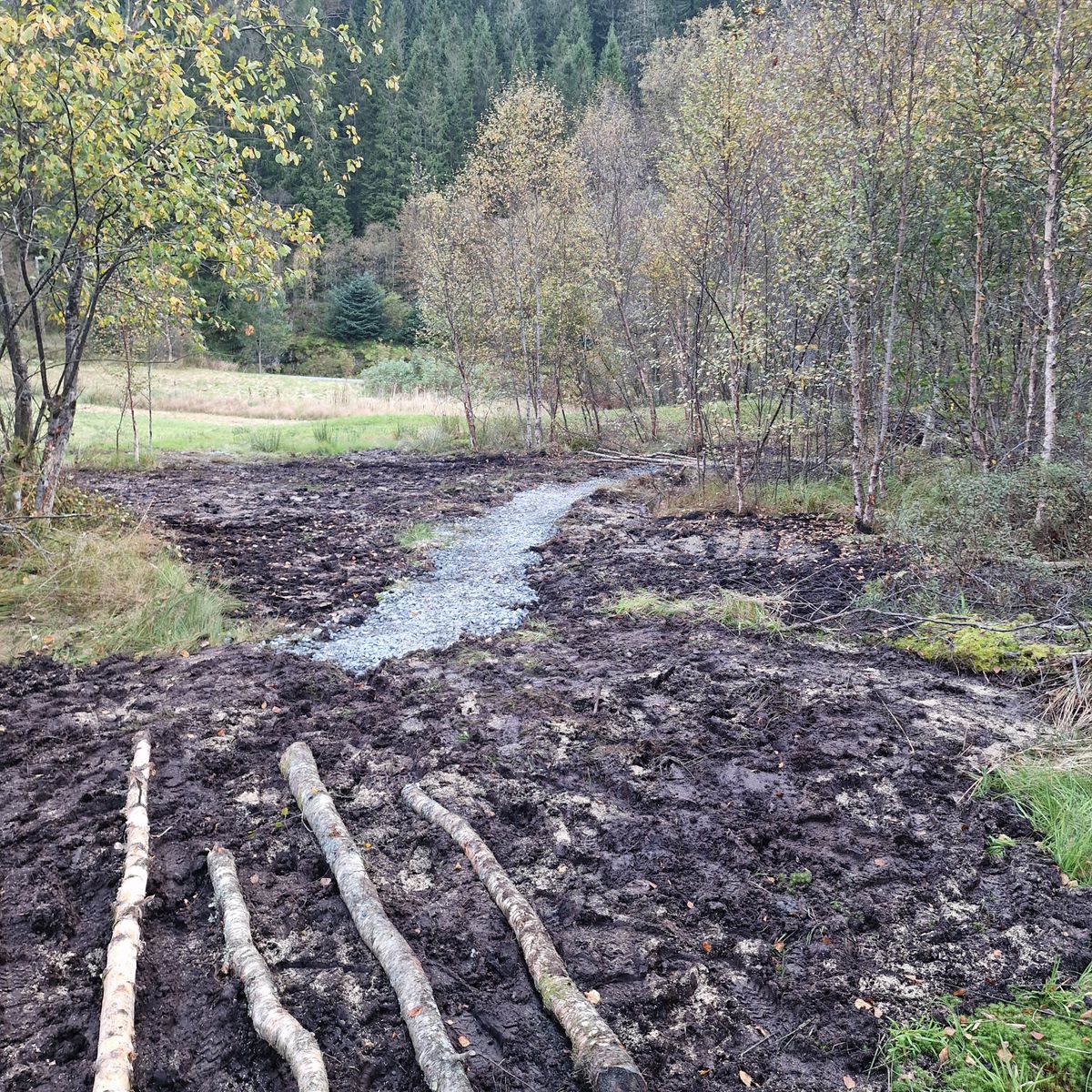 Ny grøft for bedre drenering