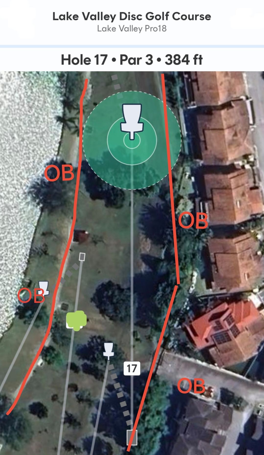 OB path on left and ditch on right 