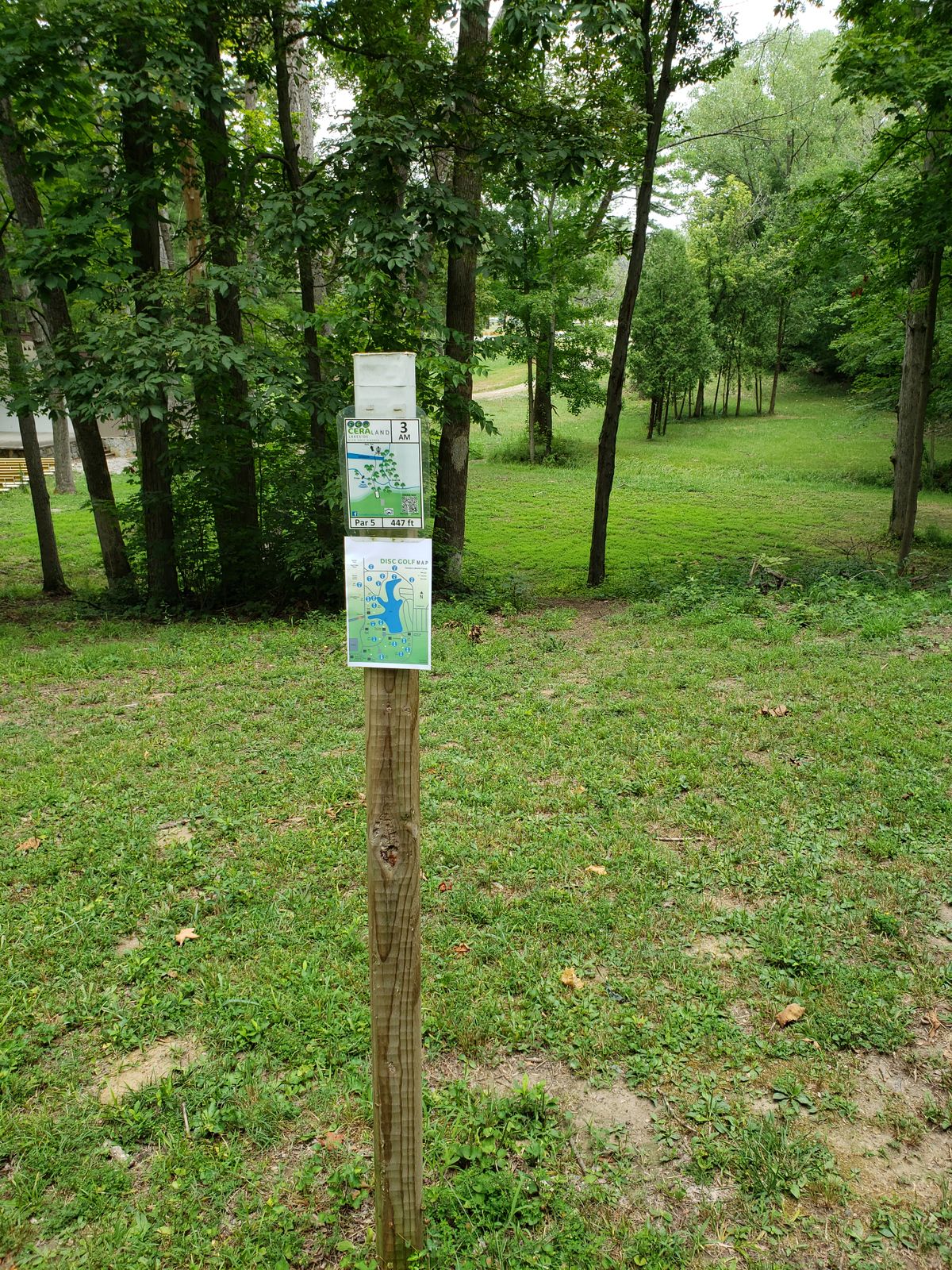 #3 Amateur Sign Post facing the downhill Fairway.