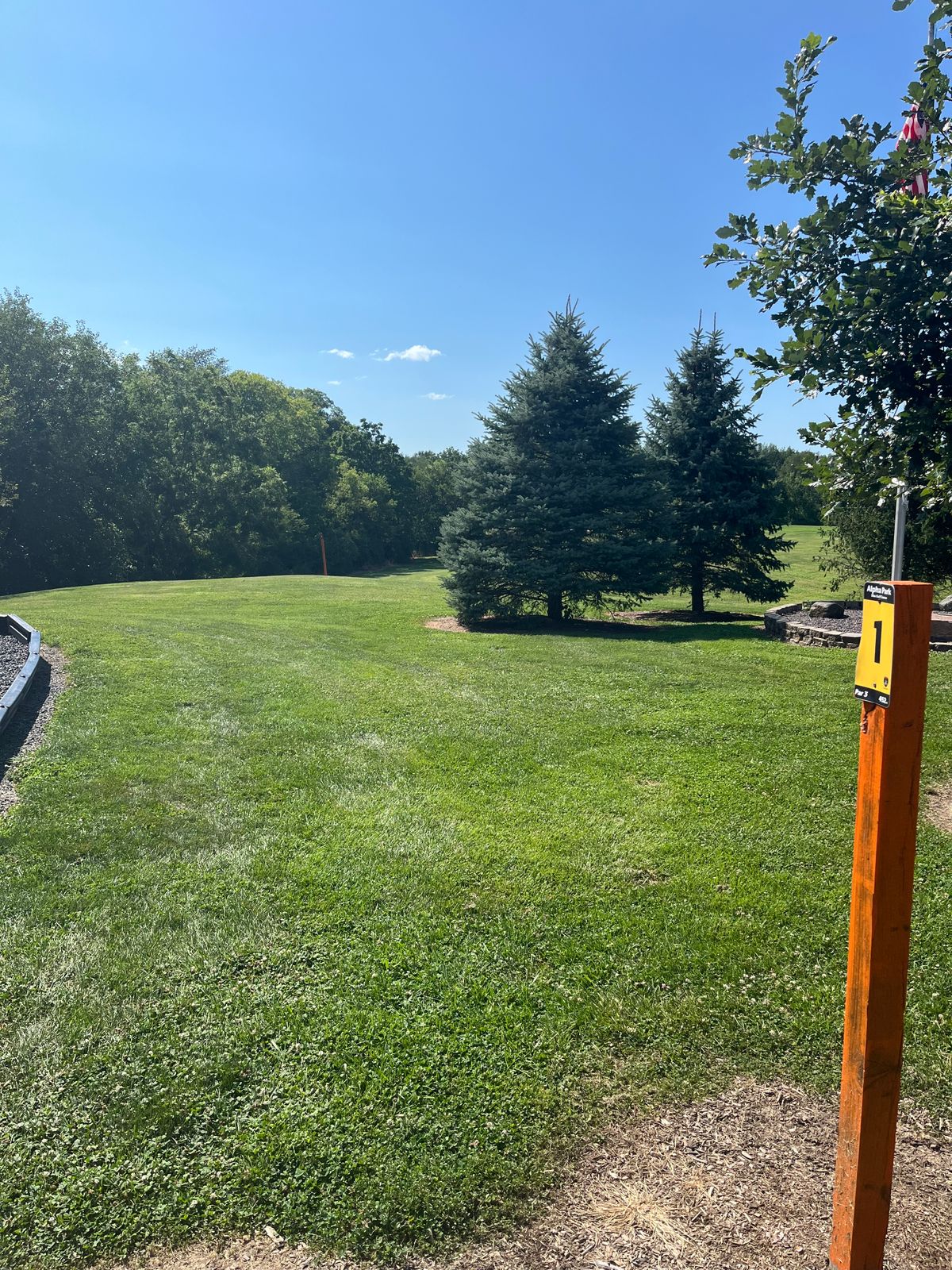 Hole 1 gold view, down the hill