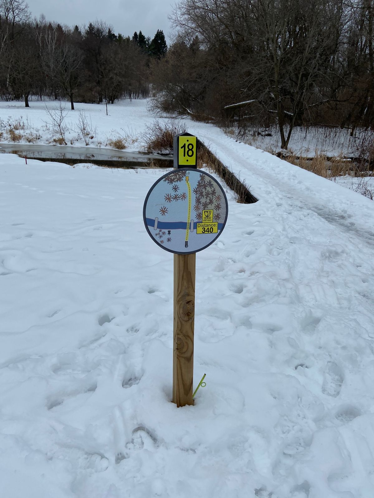 Hole 18, back over the creek