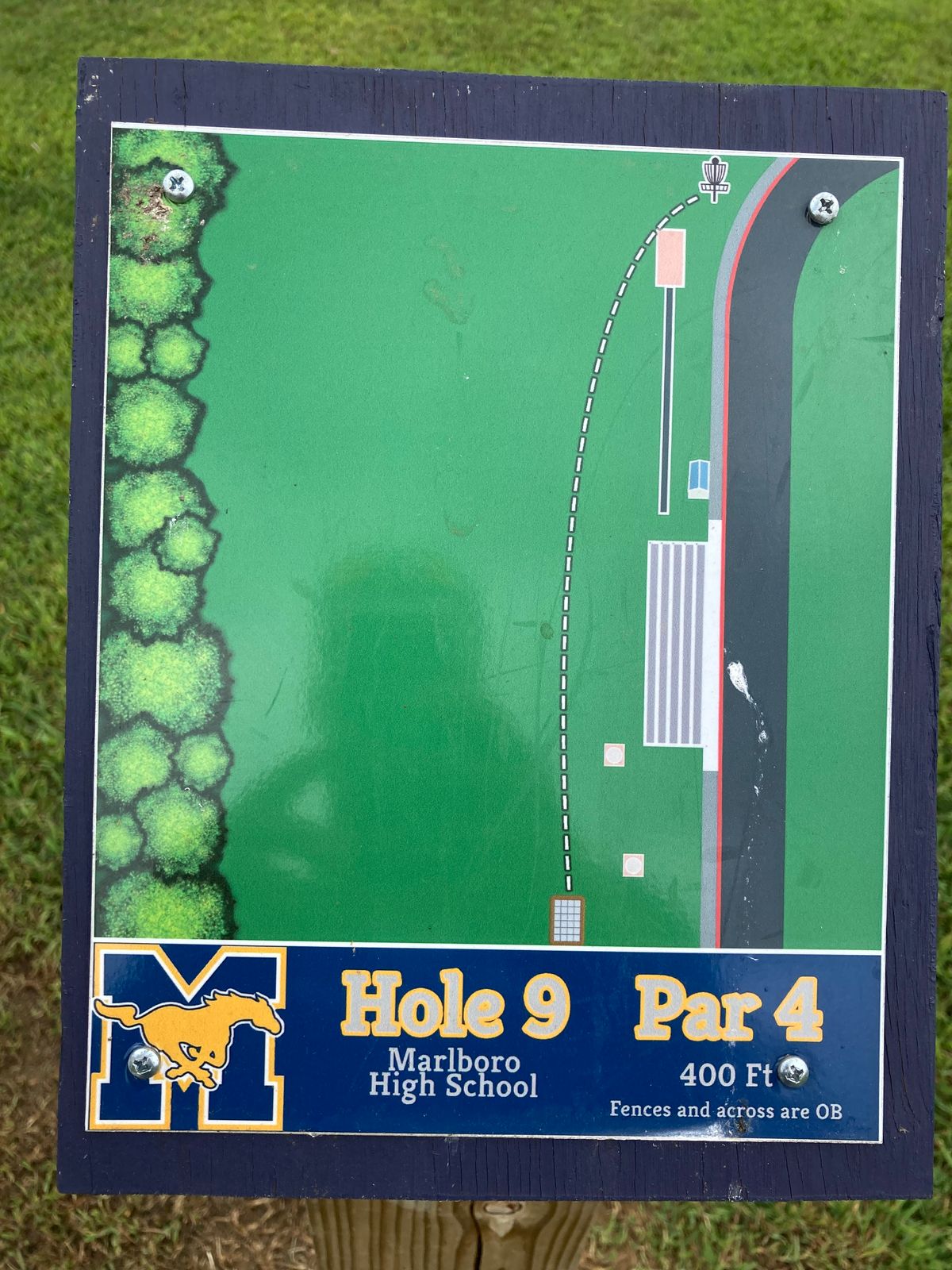 Hole 9- only par 4 on course